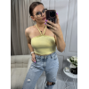 Crop top żółty